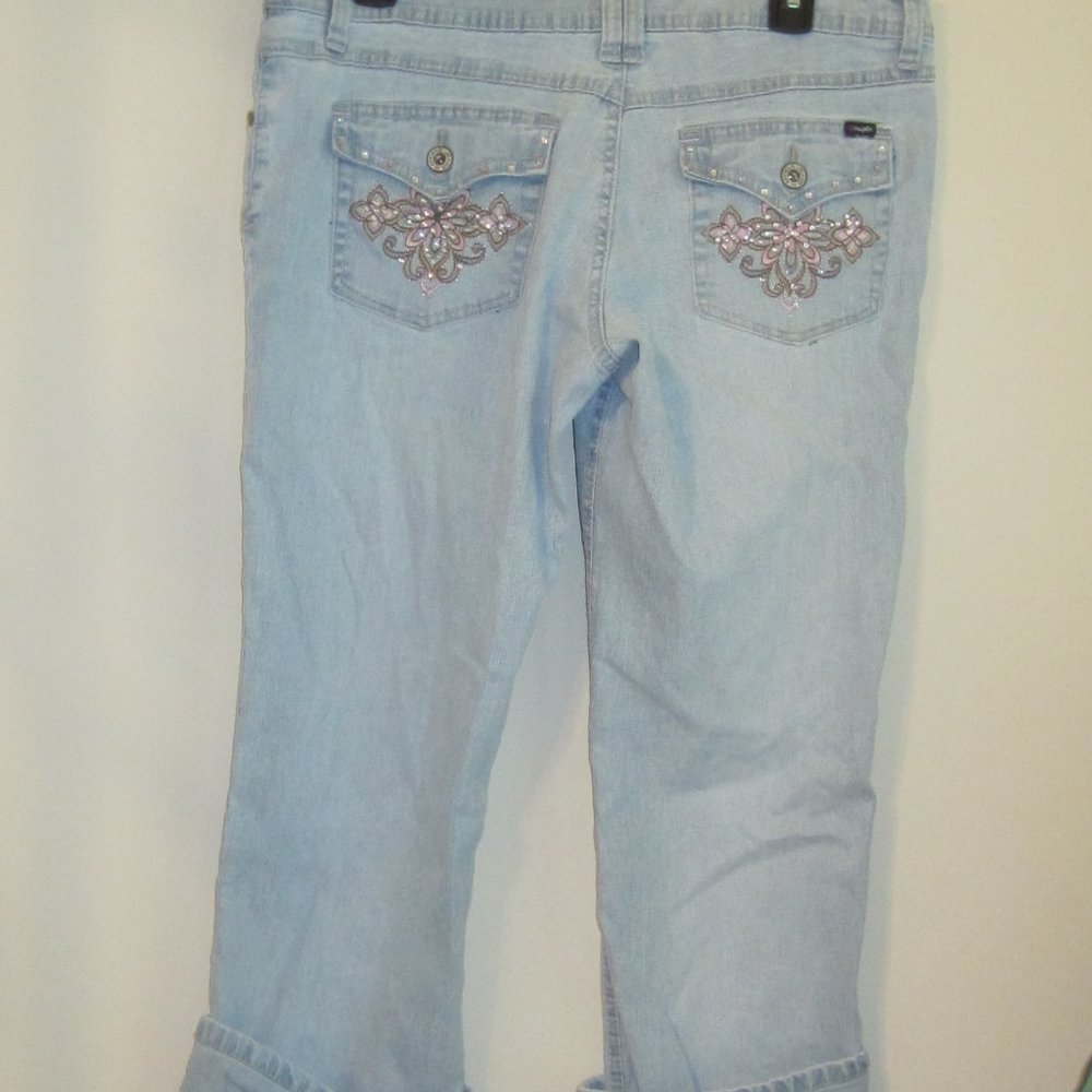 Angel Jeans cuffed Capri Shorts